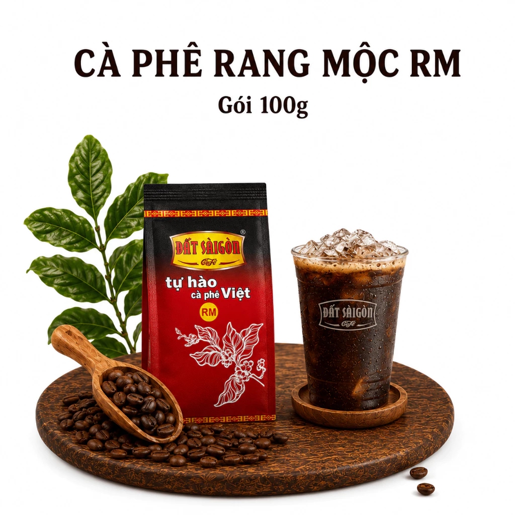 Cà phê RM Rang Mộc nguyên chất